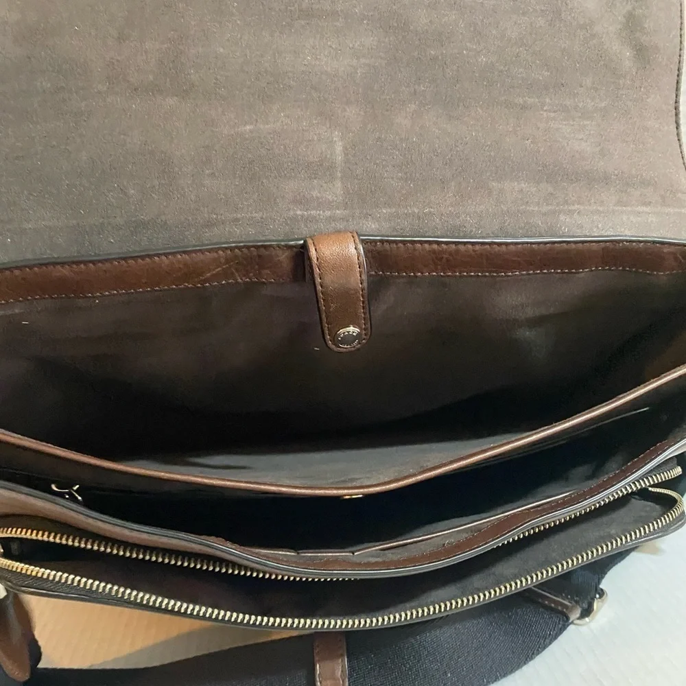 Coach vintage unisex briefcase/ messenger, Elegant Brown Leather crossbody bag